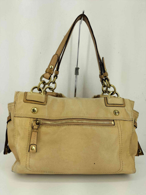 コーチ COACH メタリック ゴールド ターンロック トートバッグ レディース