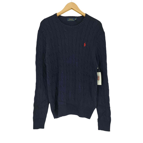 ポロラルフローレン POLO RALPH LAUREN ポニー刺繍 ケーブルニット メンズ XS