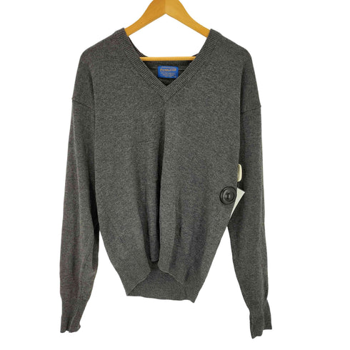 ペンドルトン PENDLETON LAMBSWOOL 100% Vネック ニットセーター メンズ M