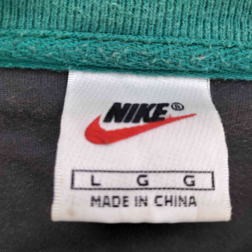 ナイキ NIKE 00S スウッシュワッペン リブライン Vネック S/S Tシャツ メンズ import:L