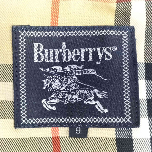 バーバリープローサムコレクション BURBERRY PRORSUM COLLECTION 80-90S 紺タグ キュプラ混 裏地ノバチェック ステンカラーコート レディース