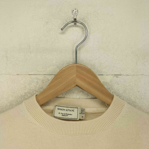メゾンキツネ MAISON KITSUNE ワッペンロゴ ニット レディース S