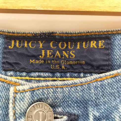 ジューシークチュール JUICY COUTURE USA製 てんびん座 星座 刺繍 ローライズ フレア デニム Y2K レディース 26