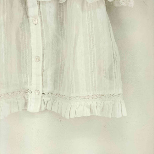 ザラ ZARA レースフリルブラウス レディース import:M