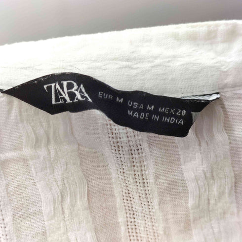 ザラ ZARA レースフリルブラウス レディース import:M
