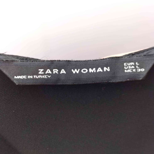 ザラ ZARA ギャザーデザイン ノースリーブワンピース レディース import:L