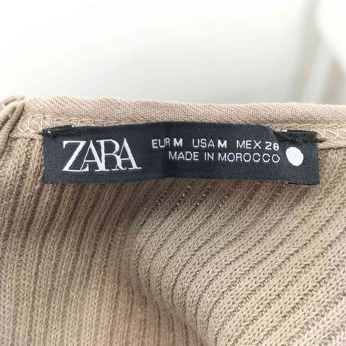 ザラ ZARA ニット切替 ワンピース レディース import:M