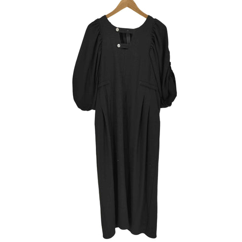 ウィルフリー willfully hole gather sleeve front tab 2way ホール ギャザースリーブ フロント ツーウェイ ワンピース レディース FREE