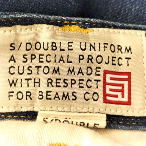 エスダブル S/Double ショーンフォント ロゴ 刺繍 デニム カーゴ ショーツ ハーフパンツ メンズ 32