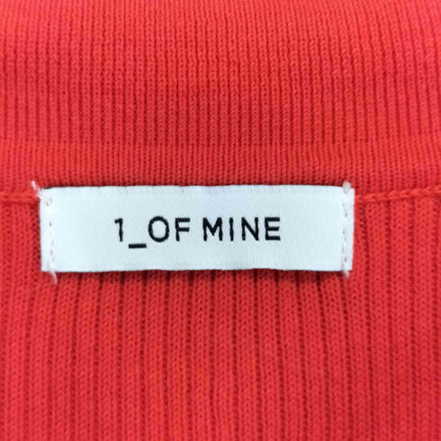 ワンオブマイン 1_OF MINE 襟付き リブ 5分袖 ニット マシンウォッシャブル レディース