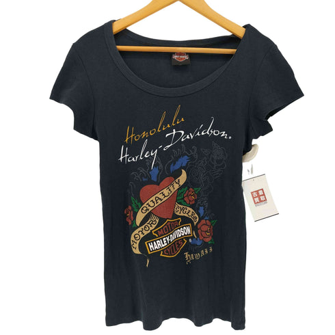 ハーレーダビッドソン HARLEY-DAVIDSON MADE IN USA アメトラ プリントTシャツ Y2K レディース JPN:L