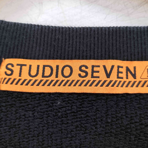スタジオセブン STUDIO SEVEN ロゴテープ クルーネックスウェット ラグラン メンズ JPN:M