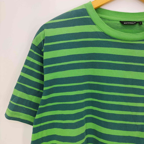 マリメッコ marimekko タサライタボーダー 半袖Tシャツ レディース import:M