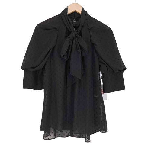 リリーブラウン Lily Brown ラグランオーガンザボウタイブラウス レディース ONE SIZE