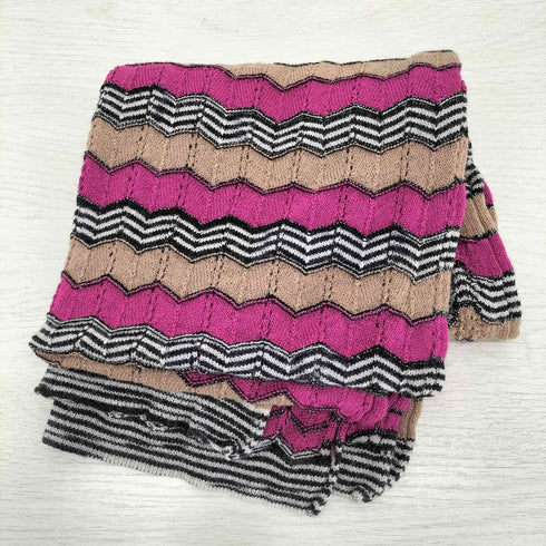 ミッソーニ MISSONI ウェーブ柄 ニットマフラー レディース