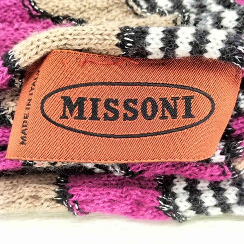 ミッソーニ MISSONI ウェーブ柄 ニットマフラー レディース