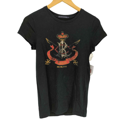 ラルフローレン RALPH LAUREN エンブレムプリント クルーネックTシャツ レディース import:L