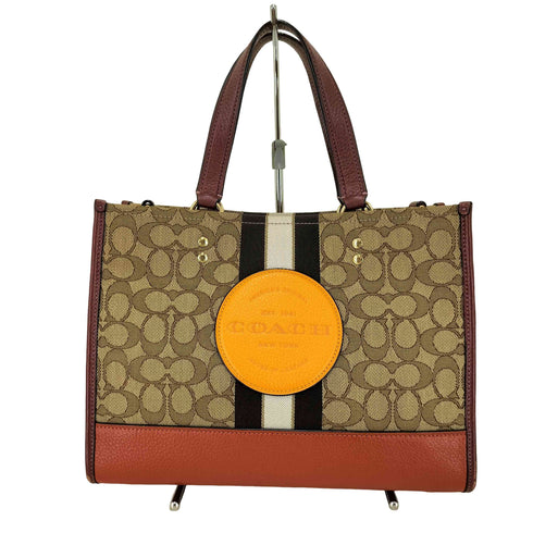 コーチ COACH デンプシー キャリーオール シグネチャー ジャカードストライプ トートバッグ レディース