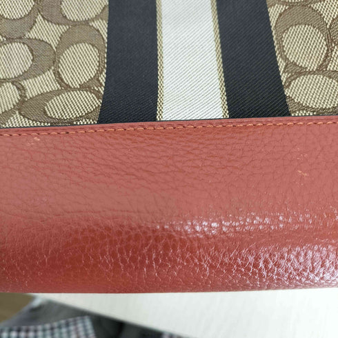 コーチ COACH デンプシー キャリーオール シグネチャー ジャカードストライプ トートバッグ レディース