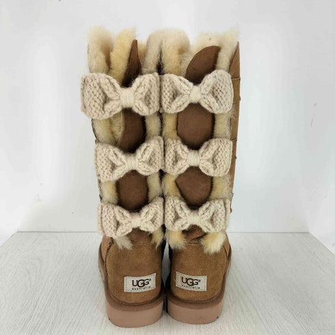 アグオーストラリア UGG Australia バックリボン ロングムートンブーツ レディース JPN:24