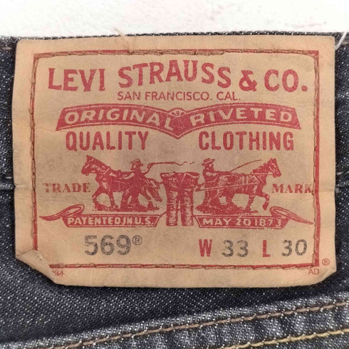 リーバイス Levis 569 ブラック デニムパンツ ボタン裏 449刻印 メンズ W33