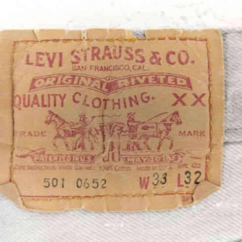 リーバイス Levis 90s USA製 501 ボタンフライ デニムパンツ ボタン裏 522刻印 メンズ W33L32
