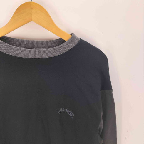 ビラボン BILLABONG ツートーン ロゴ刺繍クルーネックスウェット メンズ import:S