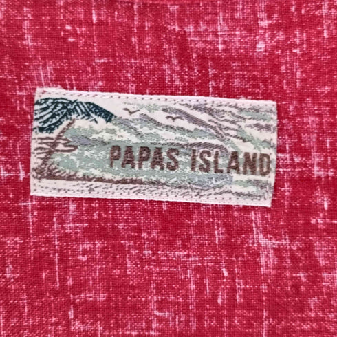 パパス papas リネン アロハシャツ メンズ JPN:M