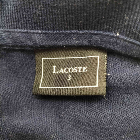 ラコステ LACOSTE 銀ワニ 刺繍 ストレッチ 鹿の子 ポロシャツ メンズ JPN:3