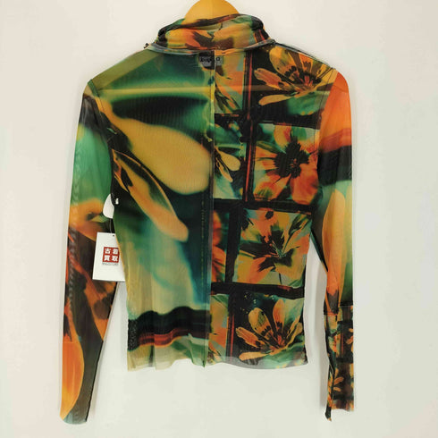 デシグアル Desigual 総柄 シアー メッシュ トップス レディース import:M