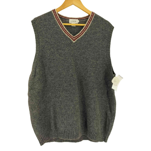 ジェイクルー J.CREW 90-00S 白タグ Vネック ウール ニット ベスト メンズ L