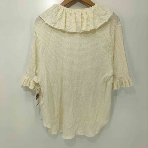 ビームスボーイ BEAMS BOY 26SS ジャカード フリルギャザー ショートスリーブ レディース JPN:2