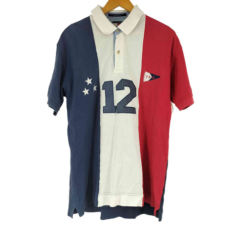 トミーヒルフィガー TOMMY HILFIGER スターデザイン フロント刺繍 ポロシャツ メンズ JPN:XL