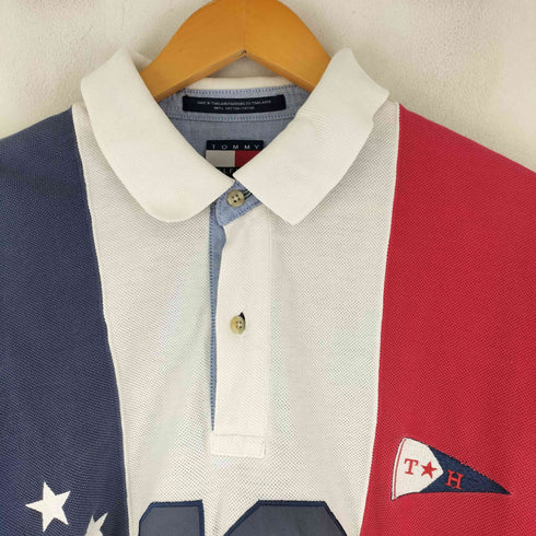 トミーヒルフィガー TOMMY HILFIGER スターデザイン フロント刺繍 ポロシャツ メンズ JPN:XL
