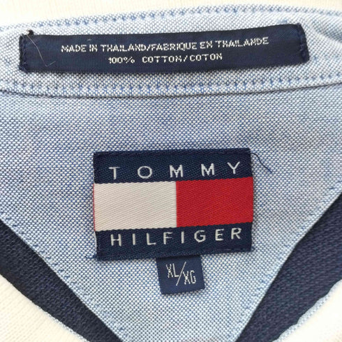トミーヒルフィガー TOMMY HILFIGER スターデザイン フロント刺繍 ポロシャツ メンズ JPN:XL