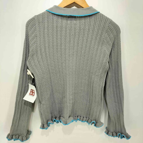 ローズバッド ROSE BUD 26SS RUFFLED KNIT CARDIGAN ラッフルドニットカーディガン レディース ONE SIZE