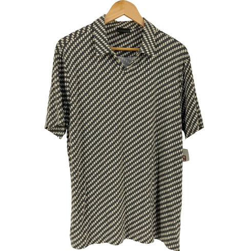 エンポリオアルマーニ EMPORIO ARMANI レーヨン 幾何学模様 半袖 ポロシャツ メンズ XXL