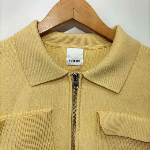 ローズバッド ROSE BUD 26SS POCKET ZIP CARDIGAN ポケットジップカーディガン レディース ONE SIZE