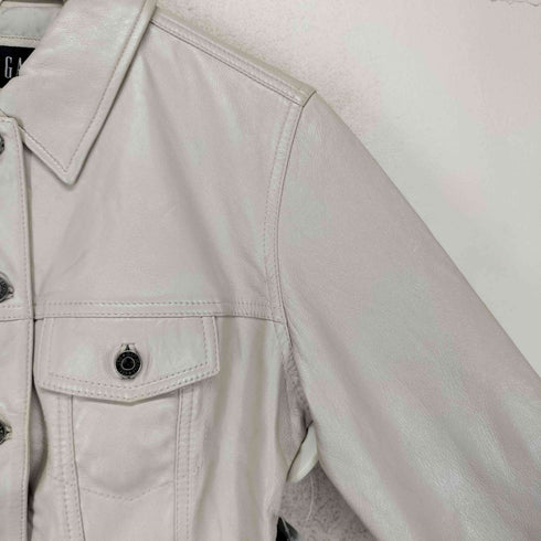 ギャップ Gap 00s OLD lamb leather ラムレザー 羊革 トラッカー ジャケット レディース S