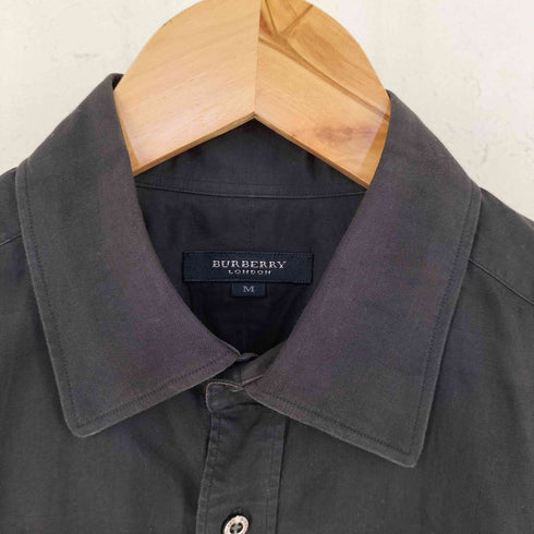 バーバリーロンドン BURBERRY LONDON 長袖 コットン 織柄 レギュラーカラー シャツ メンズ M