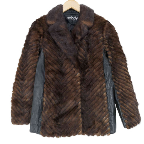 palody mink fur real leather ミンクファー リアルレザー 本革 ジャケット レディース 7