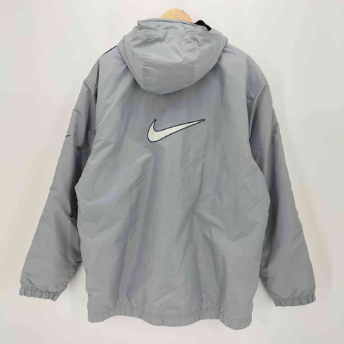 ナイキ NIKE 00s グレータグ スウッシュロゴ刺繍 裏地フリース フーデットジャケット メンズ import:L