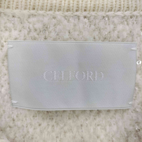 セルフォード CELFORD 23AW スパンコール ニット カーディガン レディース 36