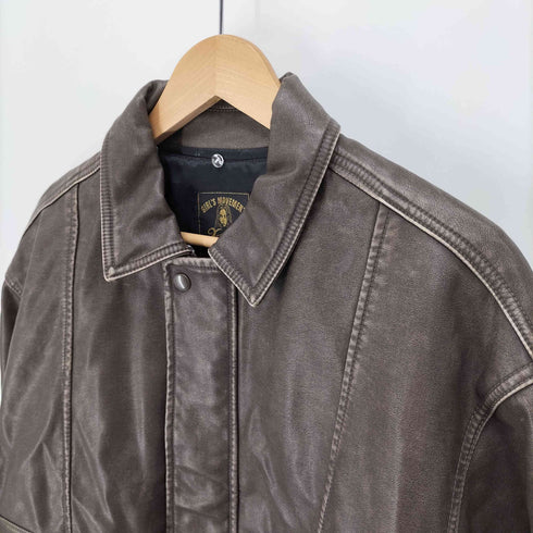 エックスガール X-girl EMBOSSED LOGO PATCH DISTRESSED FAUX LEATHER JACKET レディース JPN:M