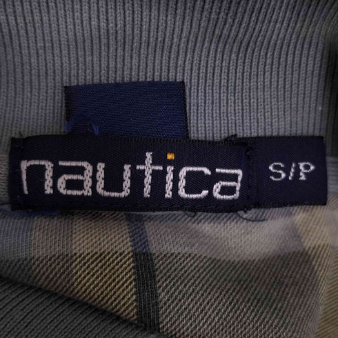 ノーティカ NAUTICA 90s ロゴ刺繍 半袖 チェック ポロシャツ メンズ import:S