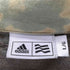 アディダス adidas ブリーチ ダメージ 加工 3ストライプ ハーフジップ スウェット メンズ import:L