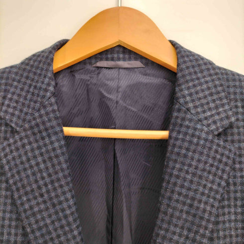 ボスヒューゴボス BOSS HUGO BOSS ウール100% チェック テーラードジャケット メンズ FR:46
