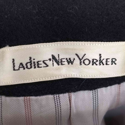 ニューヨーカー NEWYORKER カシミヤ混 ウールナイロン 裏地ストライプ ステンカラーコート レディース 9AR
