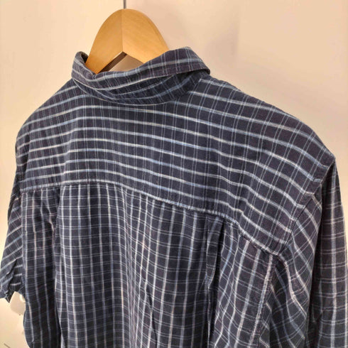 パタゴニア patagonia 00S ポルトガル製 ORGANIC COTTON ロゴ刺繍 チェック柄 L/S レギュラカラーシャツ メンズ