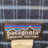パタゴニア patagonia 00S ポルトガル製 ORGANIC COTTON ロゴ刺繍 チェック柄 L/S レギュラカラーシャツ メンズ